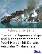 On 19 February 1942, 188 Japanese planes were launched against Darwin, whose harbour was full of Allied ships. Pearl Harbor, Hawaii was only attacked once, but during the war, the Japanese fleet returned again and again to Australia, flying 64 raids on the northern port city of Darwin.